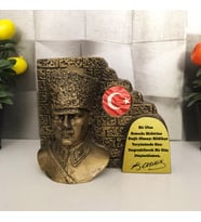 Atatürk Sözü Ve Büstü Temalı Biblo HD878