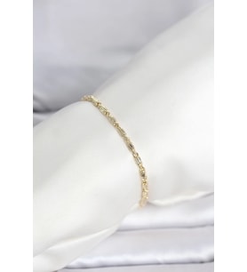CM 14K Gold Renk Burgu Zincirli Model Kadın Bileklik 5886