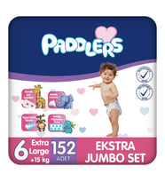 Paddlers Bebek Bezi 6 Numara X-Large (15+ Kg) 152 Adet – Ekstra Jumbo Set