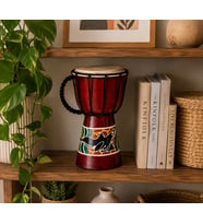 Ahşap Darbuka Ritim Davulu Eğitici Müzik Aleti Dekoratif Çocuk Darbukası