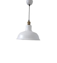 Rys Retro Metal Dekoratif Beyaz İçi Beyaz Eskitme Duylu Tekli Sarkıt Avize Çap:30 cm (Burnt Olive)