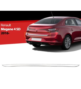 Renault Megane 4 Sedan Krom Bagaj Alt Çıtası 2016 ve Üzeri