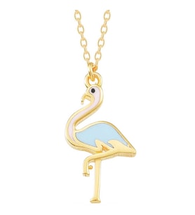 Gümüş Gold Flamingo Kadın Kolye