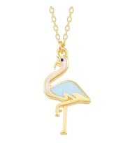 Gümüş Gold Flamingo Kadın Kolye