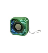 RGB LED Işıklı Taşınabilir Kablosuz Hoparlör Profesyonel Mini Speaker Askı İpli Şarjlı (Yeşil)