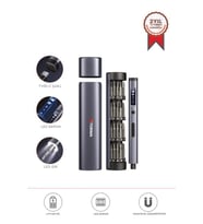 Torima TTS-03 60 Parça Şarjlı Hassas Tornavida Seti – Led Işıklı, Mıknatıslı Alüminyum Kasa, Type-c (Siyah)