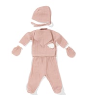 Wellgro Angel Wings Hastane Çıkışı Müslin 5'li Yeni Doğan Seti-Pembe