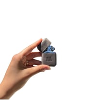 Deri Kılıflı Zippo Model Çakmak  Çakmak 5685 (Gri)
