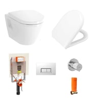 VitrA İntegra Rim-ex Kanalsız Asma Klozet+VitrA Yavaş Kapak 85+VitrA Gömme Rezervuar set 800-1868
