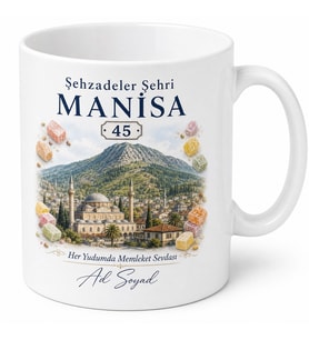Manisa Plakalı Mesir Macunu Şehzadeler Şehri Spil Dağı Kupa Bardak Hediye