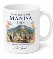 Manisa Plakalı Mesir Macunu Şehzadeler Şehri Spil Dağı Kupa Bardak Hediye