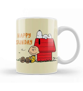 Perfect Day Happy Sunday Snoopy Kupa Bardak Porselen