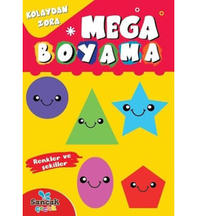 Mega Boyama - Renkler ve Şekiller Kolaydan Zora