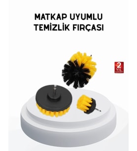 3’lü Matkap Temizlik Fırçası Seti – Banyo, Mutfak ve Araç Jantı İçin Etkili
