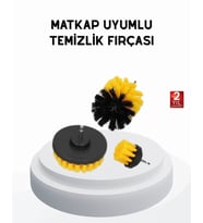 3’lü Matkap Temizlik Fırçası Seti – Banyo, Mutfak ve Araç Jantı İçin Etkili