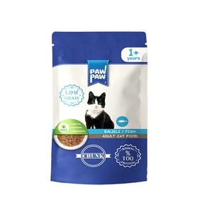 Paw Paw Kedi Yaş Maması Balıklı 85 Gr
