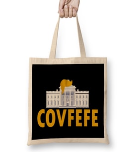 Funny Presidential Covfefe Meme Whitehouse Bez Çanta Uzun Saplı