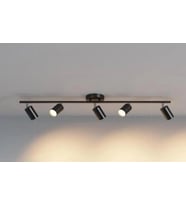 Rsylight Metal Modern 5 Li Siyah Led Spot Avize Günışığı Ampullü