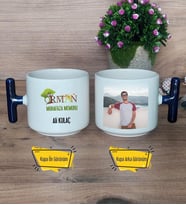 Orman Muhafaza Memuru Kupa Bardak Fotoğraflı T Lacivert Kulplu Orman Muhafaza Memuruna Hediye