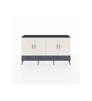 Arges Konsol 6 Raflı 3 Çekmeceli 4 Kapaklı 176x30x99 Antrasit-Aytaşı/Antrasit