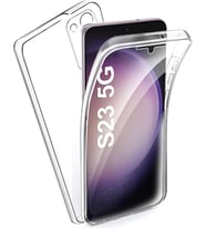 Samsung Galaxy S23 Kılıf 360 Şeffaf Ön Arka Korumalı Şeffaf Silikon