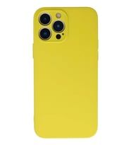 Newface Apple iPhone 13 Pro Max Kılıf Nano içi Kadife Silikon - Sarı