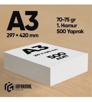 İnformal Fotokopi Kağıdı Premium Kalite A3 500 Yaprak 1. Hamur