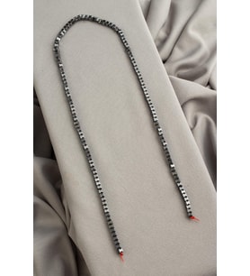 Hematit Doğal Taş Mat Gri Küp Kesim 3x3mm Dizi [AA]