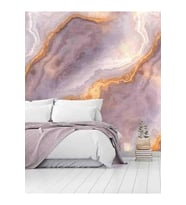 Dreamwall Modern Mermer Desenli Silinebilir Tekstil Duvar Kağıdı (Çok Renkli)