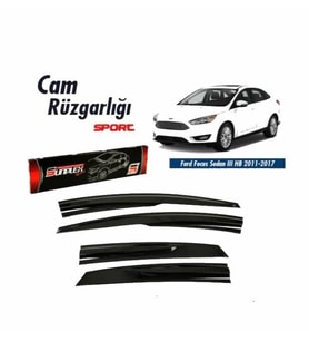 Ford Focus 3 ve 4 (hb-sd) Mugen Cam Rüzgarlığı 2011-2018 arası 4'lü Sunplex (Beyaz)