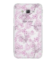 Samsung Galaxy J7  Kamera Korumalı Kapak Floral Pudra Tasarımlı  Şeffaf  Kılıf