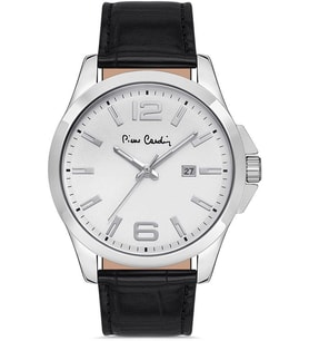 800411F09 Pierre Cardin Deri Kordon Erkek Kol Saati 30 Mt Su Gecirmez (Siyah)