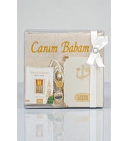 Canım Babam - Babalar Günü Hediyesi - Hediyelik Kişiye Özel İsimli Seccade Seti - Yasin Kitabı, Tesbih, Zikirmatik, Esans - Krem