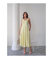 Kadın Serena Pamuklu Modal Kumaş Parçalı Cepli Maxi Yazlık Elbise