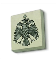 Bizans Kartal Logosu Baskılı Doğaltaş  Magnet(KRG-069)Buzdolabı Süsü