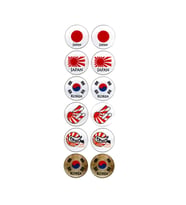 Japonya Sevenler Damla Sticker 12'li Set Japan - Korea Tasarım Sticker Damla (Kırmızı)