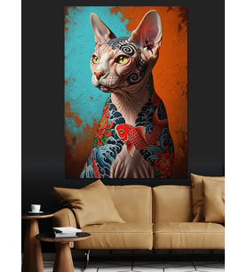 Kedi Gözlü Retro Giyim Dekoratif Kanvas - Mdf Ahşap Tablo