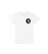 Toronto Raptors Logolu Cep Logo Tasarımlı Beyaz Tişört