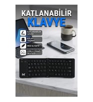Katlanabilir Kablosuz Bluetooth Klavye Telefon Tablet Bilgisayar Uyumlu