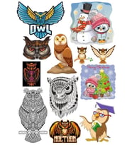 Baykuş Owl Sticker Set 11 Parça Telefon, Tablet, Defter, Laptop Sticker