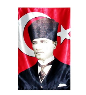 Vatan Atalı Bayrak 100X150 Atatürklü Türk Bayrağı