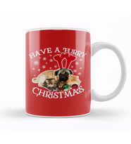 Have A Furry Christmas Dog And Cats Kupa Bardak Porselen