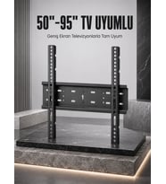 Tv Duvar Askı Aparatı 50-95 İnç Uyumlu Güvenli Sabit Montaj