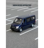 Beyaz 1:43 Ölçek Die Cast Kapıları Açılır Lisanslı Mercedes Sprinter Oyuncak Metal Model Araba