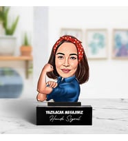 Kişiye Özel Kadınların Gücü Karikatürlü Biblo
