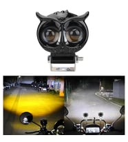 Baykuş Sis Farı Çift Renk Sarı-Beyaz Araç Motosiklet Off Road Led Lamba Metal Çalışma Lambası 1 Adet