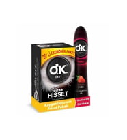 Ultra Hisset 20'Li Prezervatif & OKEY Çilek Kayganlaştırıcı Jel Su Bazlı 100 ml Set