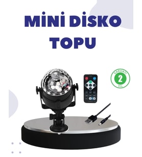 Ses Duyarlı Mini Disko Küre Lamba (Çok Renkli)