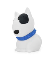 Dhink Silikon Gece Lambası Köpek Bob Beyaz (Siyah - Beyaz)