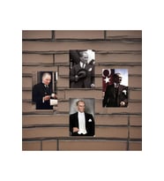 4'lü Atatürk Ahşap Poster Seti 10x15